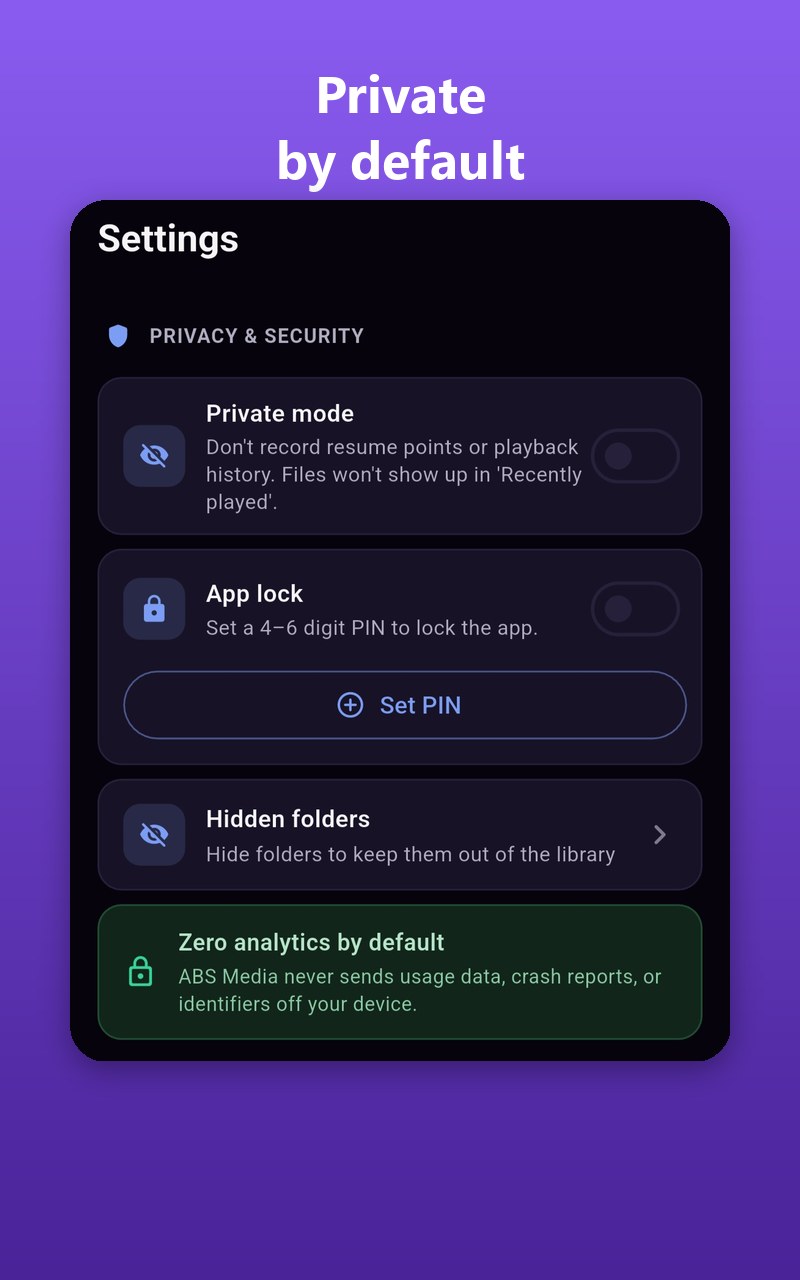 ABS Media — private by default