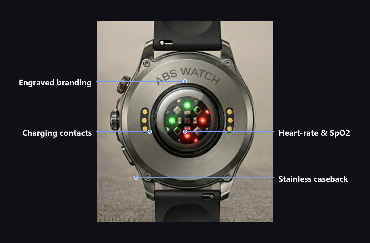 ABS Smart Watch sensor array